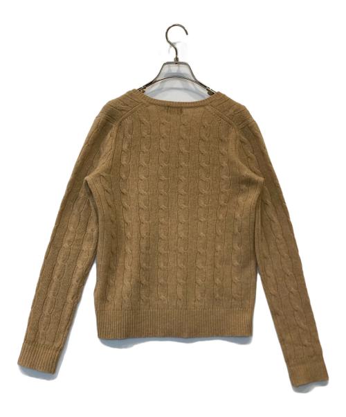 POLO RALPH LAUREN（ポロ・ラルフローレン）POLO RALPH LAUREN (ポロ・ラルフローレン) カシミヤ混ケーブルニット ブラウン サイズ:XSの古着・服飾アイテム