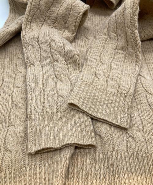 POLO RALPH LAUREN（ポロ・ラルフローレン）POLO RALPH LAUREN (ポロ・ラルフローレン) カシミヤ混ケーブルニット ブラウン サイズ:XSの古着・服飾アイテム