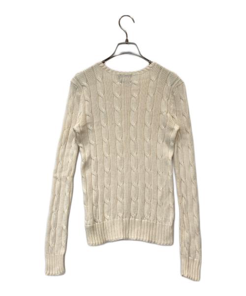 POLO RALPH LAUREN（ポロ・ラルフローレン）POLO RALPH LAUREN (ポロ・ラルフローレン) ケーブルニット ホワイト サイズ:XSの古着・服飾アイテム