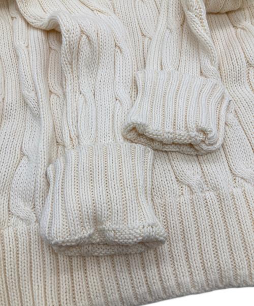 POLO RALPH LAUREN（ポロ・ラルフローレン）POLO RALPH LAUREN (ポロ・ラルフローレン) ケーブルニット ホワイト サイズ:XSの古着・服飾アイテム