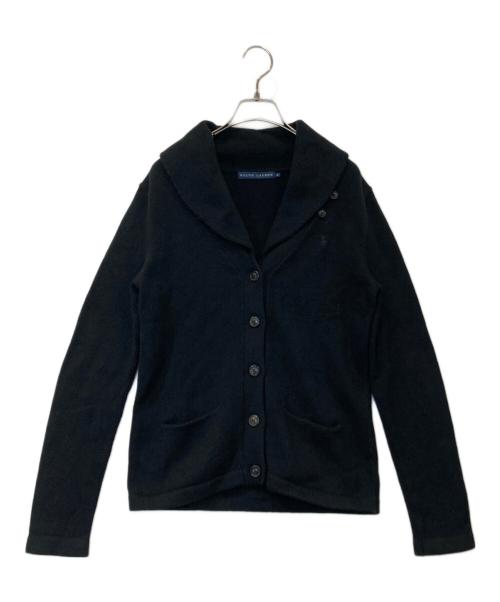 RALPH LAUREN（ラルフローレン）RALPH LAUREN (ラルフローレン) ショールカラーカーディガン ブラック サイズ:Mの古着・服飾アイテム