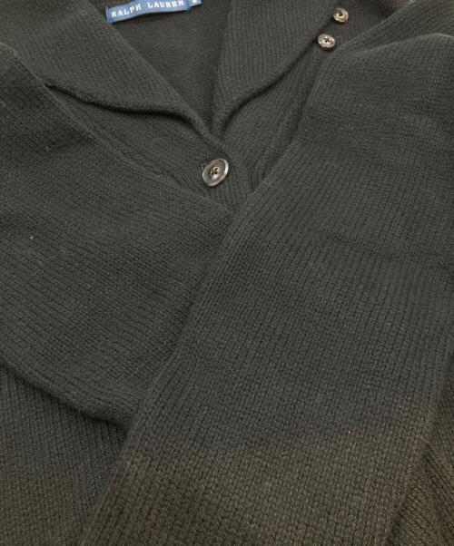 RALPH LAUREN（ラルフローレン）RALPH LAUREN (ラルフローレン) ショールカラーカーディガン ブラック サイズ:Mの古着・服飾アイテム