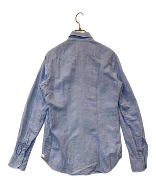 Errico Formicola（エリコフォルミコラ）Errico Formicola (エリコフォルミコラ) LINEN COL BD リネンカラーボタンダウン 1111-343-8527 ブルー サイズ:Sの古着・服飾アイテム