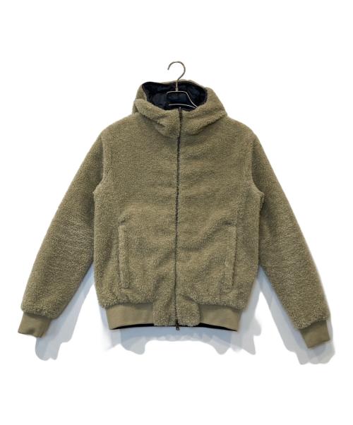 HERNO（ヘルノ）HERNO (ヘルノ) リバーシブル ボア ダウンジャケット　PI000900U ベージュ×ネイビー サイズ:44の古着・服飾アイテム