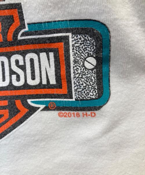 HARLEY-DAVIDSON（ハーレーダビッドソン）HARLEY-DAVIDSON (ハーレーダビッドソン) ロングカットソー ホワイト サイズ:Lの古着・服飾アイテム