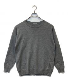 JOHN SMEDLEY（ジョンスメドレー）の古着「Vガゼットニットセーター」｜グレー