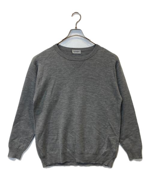 JOHN SMEDLEY（ジョンスメドレー）JOHN SMEDLEY (ジョンスメドレー) Vガゼットニットセーター グレー サイズ:Mの古着・服飾アイテム