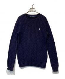 RALPH LAUREN（ラルフローレン）の古着「ケーブルニット」｜ネイビー