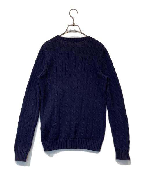 RALPH LAUREN（ラルフローレン）RALPH LAUREN (ラルフローレン) ケーブルニット ネイビー サイズ:Mの古着・服飾アイテム