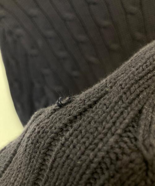 RALPH LAUREN（ラルフローレン）RALPH LAUREN (ラルフローレン) ケーブルニット ネイビー サイズ:Mの古着・服飾アイテム