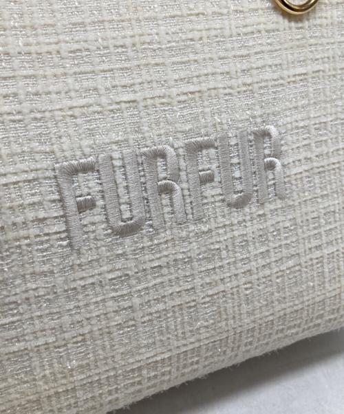 furfur（ファーファー）FURFUR (ファーファー) ツイードロゴトートバッ アイボリー サイズ:表示がないため不明の古着・服飾アイテム
