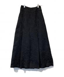 SIWEM（シウム）の古着「VIOLA JACQUARD SKIRT ヴィオラ ジャカード スカート」｜ブラック