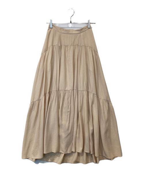 CLANE（クラネ）CLANE (クラネ) CURVE LINE TIERED SKIRT（カーブラインティアードスカート）13109-6002 ベージュ サイズ:1の古着・服飾アイテム