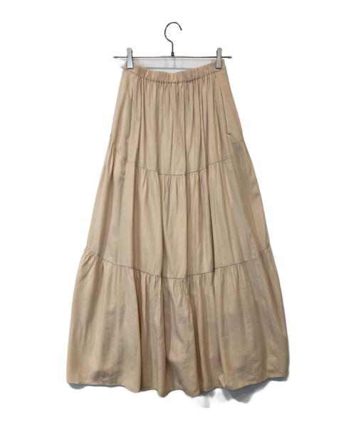 CLANE（クラネ）CLANE (クラネ) CURVE LINE TIERED SKIRT（カーブラインティアードスカート）13109-6002 ベージュ サイズ:1の古着・服飾アイテム