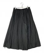 BEARDSLEYビアズリー）の古着「シワシフォンギャザーパンツ BEZ1011502A0003」｜ブラック