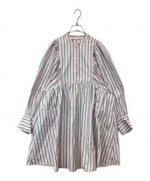 COEL（コエル）の古着「ボリュームスリーブミニワンピース 184108033」｜ピンク