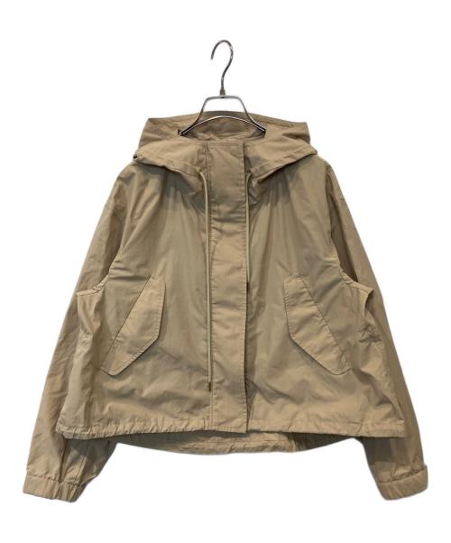 green label relaxing（グリーンレーベルリラクシング）green label relaxing (グリーンレーベルリラクシング) ギャザー フード ブルゾン 3625-199-2005 ベージュ サイズ:36の古着・服飾アイテム