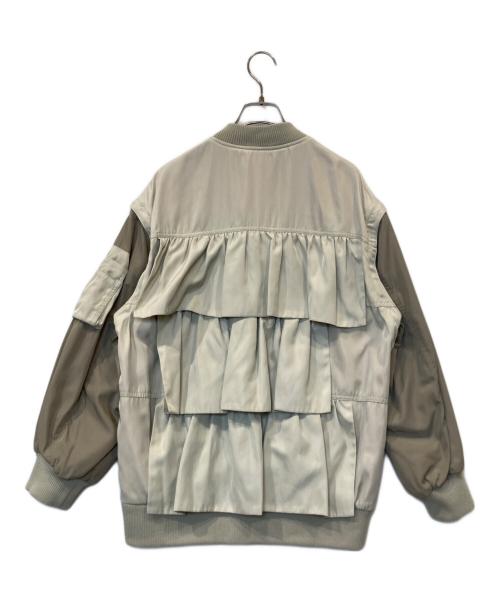 Risley（リズレー）Risley (リズレー) 2wayバックフリルMA-1ブルゾン R2303-BFB-489 ベージュ サイズ:不明の古着・服飾アイテム
