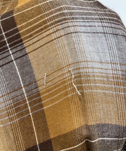 gold（ゴールド）gold (ゴールド) RAYON CHECK L/S OPEN SHIRTレーヨンチェックロングスリーブオープンシャツ GL29435 ブラウン サイズ:Lの古着・服飾アイテム