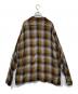gold (ゴールド) RAYON CHECK L/S OPEN SHIRTレーヨンチェックロングスリーブオープンシャツ GL29435 ブラウン サイズ:L：13000円