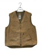 CarHarttカーハート）の古着「ダック地ベスト V26 CML」｜ベージュ