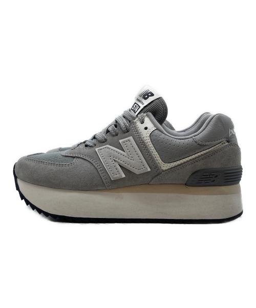 NEW BALANCE（ニューバランス）NEW BALANCE (ニューバランス) ローカットスニーカー　WL574ZBA グレー サイズ:25cmの古着・服飾アイテム