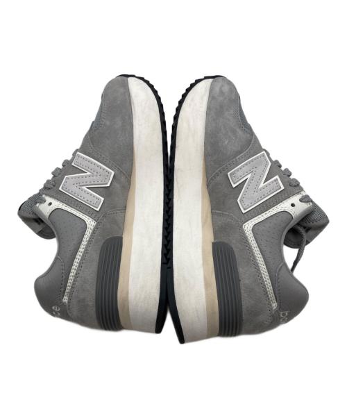 NEW BALANCE（ニューバランス）NEW BALANCE (ニューバランス) ローカットスニーカー　WL574ZBA グレー サイズ:25cmの古着・服飾アイテム