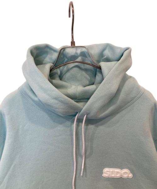 SLOD（エスルド）SLOD (エスルド) 3D BRIGHT LOGO 裏起毛フーディー　9607-54595 ブルー サイズ:Lの古着・服飾アイテム