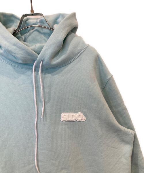 SLOD（エスルド）SLOD (エスルド) 3D BRIGHT LOGO 裏起毛フーディー　9607-54595 ブルー サイズ:Lの古着・服飾アイテム