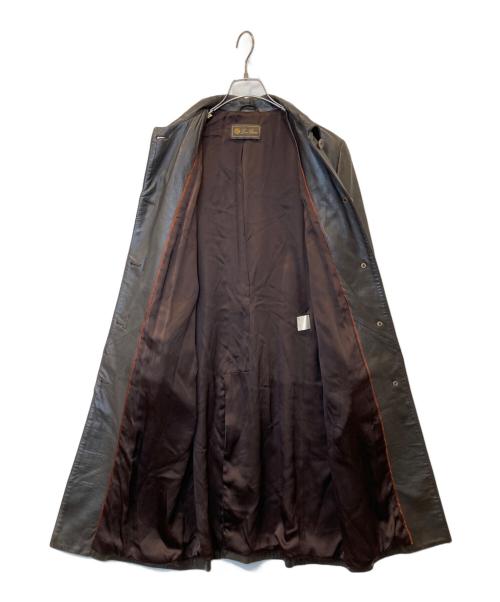 LOLO PIANA（ロロピアーナ）LOLO PIANA (ロロピアーナ) 裏地シルクステンカラーレザーコート ブラウン サイズ:42の古着・服飾アイテム