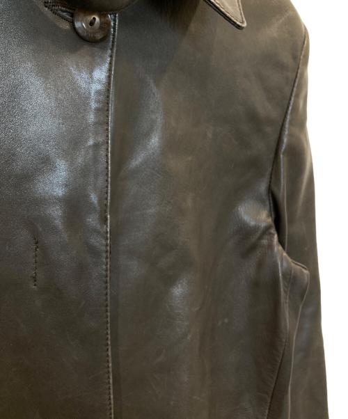 LOLO PIANA（ロロピアーナ）LOLO PIANA (ロロピアーナ) 裏地シルクステンカラーレザーコート ブラウン サイズ:42の古着・服飾アイテム