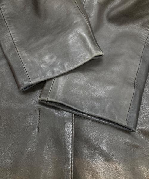 LOLO PIANA（ロロピアーナ）LOLO PIANA (ロロピアーナ) 裏地シルクステンカラーレザーコート ブラウン サイズ:42の古着・服飾アイテム