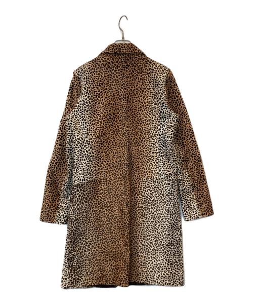 GUCCI（グッチ）GUCCI (グッチ) レオパード柄ハラコ レザーコート 250034 XM863 ブラウン サイズ:40の古着・服飾アイテム