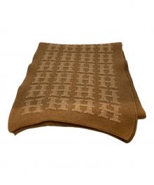 HERMES（エルメス）の古着「マルジェラ期 Hロゴ カシミヤマフラー」｜ブラウン