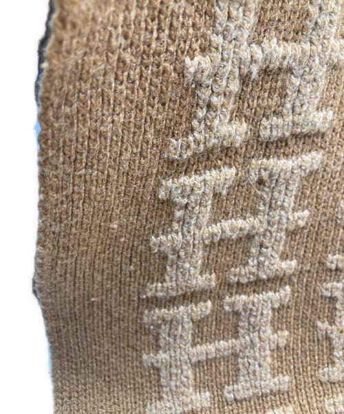 HERMES（エルメス）HERMES (エルメス) マルジェラ期 Hロゴ カシミヤマフラー ブラウンの古着・服飾アイテム