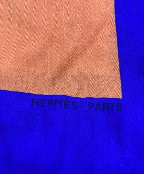 HERMES（エルメス）HERMES (エルメス) カレ140 カシミヤシルクスカーフ 砂漠の革飾りの古着・服飾アイテム