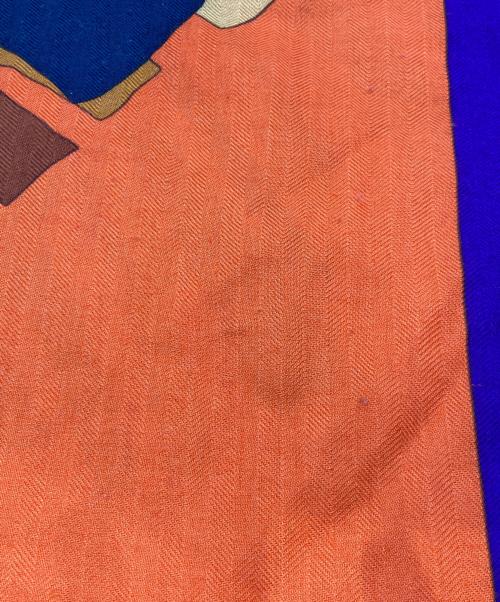 HERMES（エルメス）HERMES (エルメス) カレ140 カシミヤシルクスカーフ 砂漠の革飾りの古着・服飾アイテム