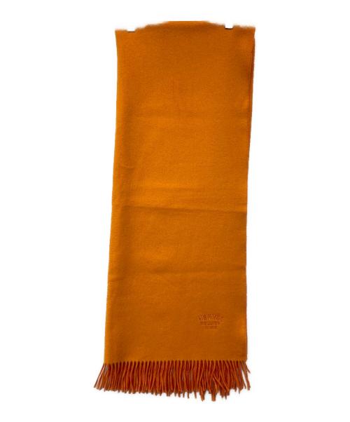 HERMES（エルメス）HERMES (エルメス) リバーシブルカシミヤマフラー ピンク×オレンジの古着・服飾アイテム