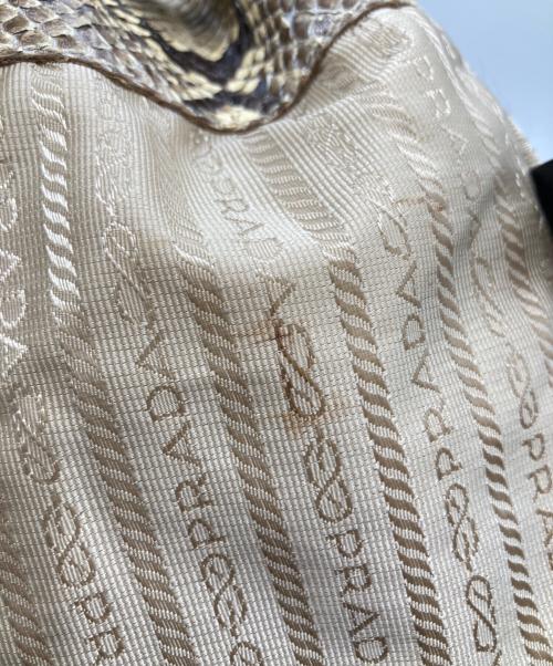 PRADA（プラダ）PRADA (プラダ) パイソントートバッグ 25の古着・服飾アイテム