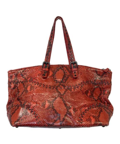 BOTTEGA VENETA（ボッテガベネタ）BOTTEGA VENETA (ボッテガベネタ) パイソントートバッグ 232504 VM460 6504 レッドの古着・服飾アイテム