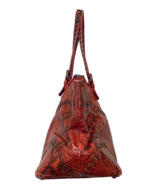 BOTTEGA VENETA（ボッテガベネタ）BOTTEGA VENETA (ボッテガベネタ) パイソントートバッグ 232504 VM460 6504 レッドの古着・服飾アイテム