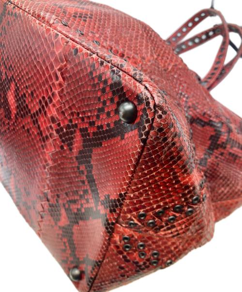 BOTTEGA VENETA（ボッテガベネタ）BOTTEGA VENETA (ボッテガベネタ) パイソントートバッグ 232504 VM460 6504 レッドの古着・服飾アイテム