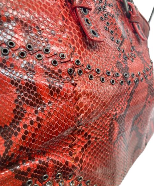 BOTTEGA VENETA（ボッテガベネタ）BOTTEGA VENETA (ボッテガベネタ) パイソントートバッグ 232504 VM460 6504 レッドの古着・服飾アイテム