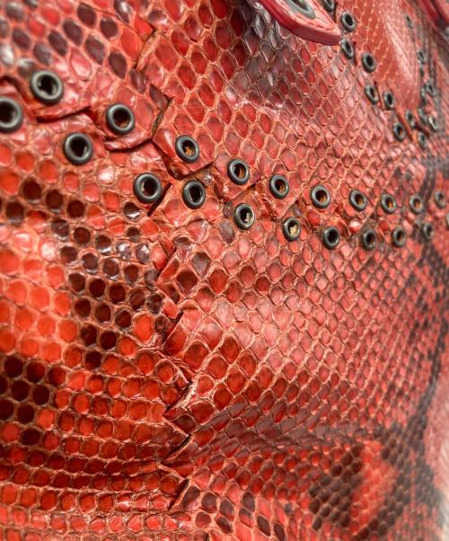 BOTTEGA VENETA（ボッテガベネタ）BOTTEGA VENETA (ボッテガベネタ) パイソントートバッグ 232504 VM460 6504 レッドの古着・服飾アイテム