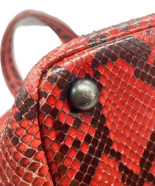 BOTTEGA VENETA（ボッテガベネタ）BOTTEGA VENETA (ボッテガベネタ) パイソントートバッグ 232504 VM460 6504 レッドの古着・服飾アイテム
