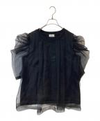 Chika Kisadaチカ キサダ）の古着「別注チュールトップス CT-22015」｜ブラック
