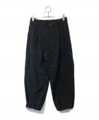 FreshServiceフレッシュサービス）の古着「WOOLY CLOTH WIDE TROUSERS ウーリー クロス ワイド トラウザーズ FSC251-40109」｜ブラック