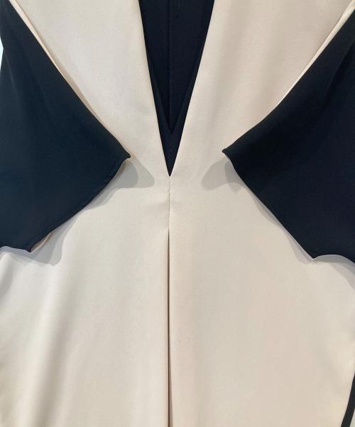 Aga（アーガ）Aga (アーガ) ワンピース ベージュ×ブラック サイズ:9の古着・服飾アイテム