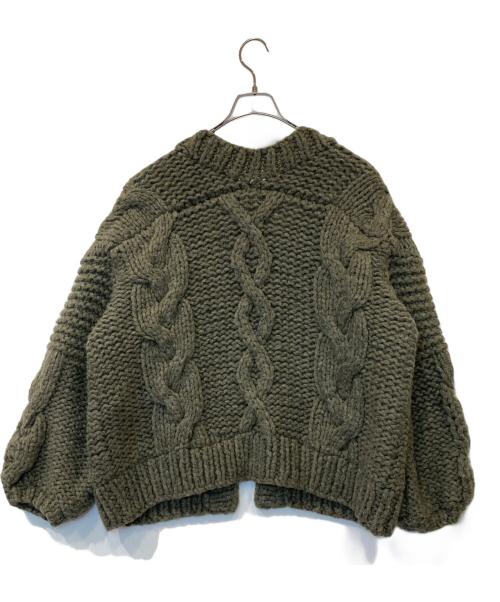 Sea Room lynn（シールームリン）Sea Room Lynn (シールームリン) Hand made ランダムCABLEニットジャケット　003111018 カーキ サイズ:FREEの古着・服飾アイテム