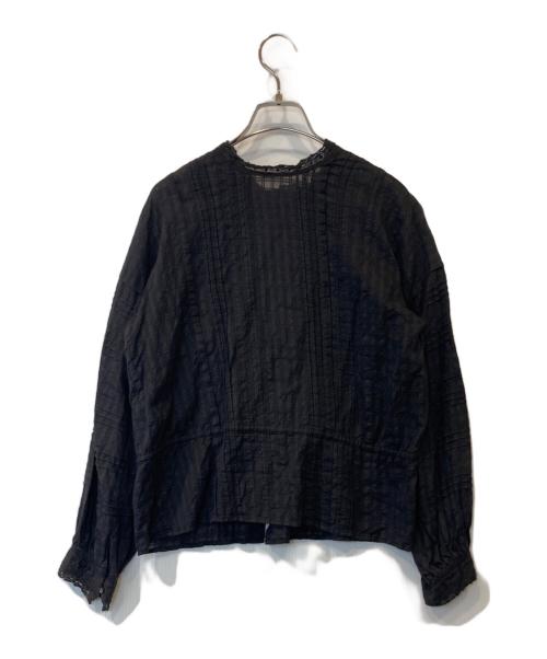 maison de soil（メゾンドソイル）maison de soil (メゾンドソイル) コットンシルクブラウス ブラック サイズ:1の古着・服飾アイテム